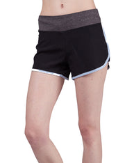 Light Blue Workout Running Shorts Curve Side Feminine Fashion Style