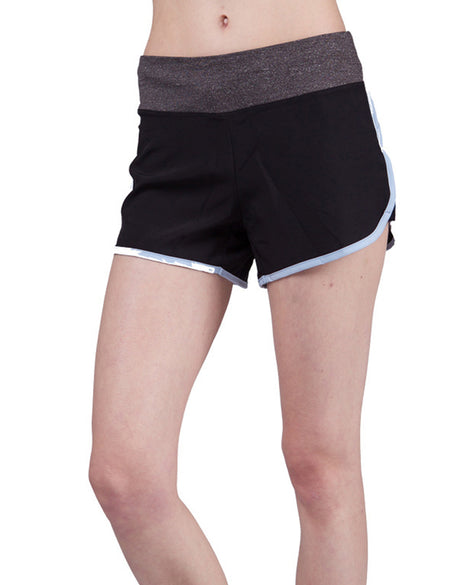 Light Blue Workout Running Shorts Curve Side Feminine Fashion Style
