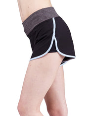 Light Blue Workout Running Shorts Curve Side Feminine Fashion Style