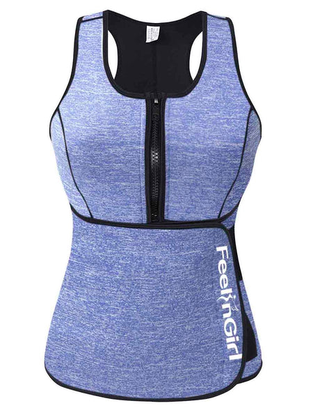 Figure Shaper Plus Tanks Light Blue Neoprene Shaper Square Neck