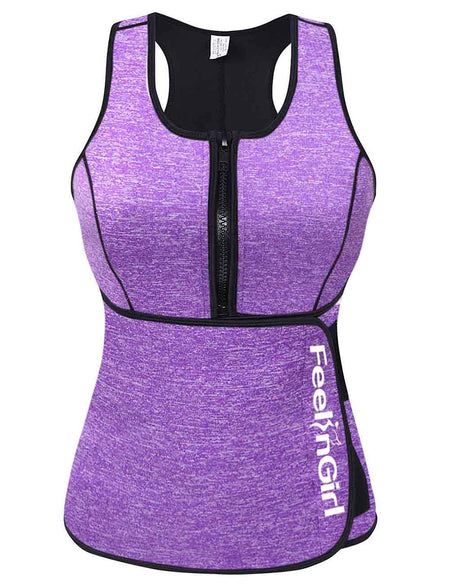 Everyday Shaping Zipper Dark Purple Neoprene Shaper Velcro Closure Plus Size