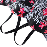 Well-Suited Flounce Printed Big Tankini Cold Shoulder