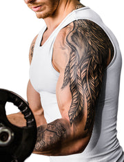 Fitness White Seamless Belly Slimming Vest Male Light Control