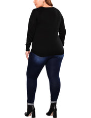 Royal Dark Blue Queen Size Ripped Pencil Jean Ankle Length Lady Pants