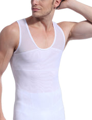 Remarkable Results White Men Patchwork Sleeveless Shaper Cross Back Unique