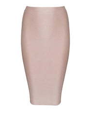 Ultra Hot Beige High Waist Wrap Skirt Back Zipper For Ladies