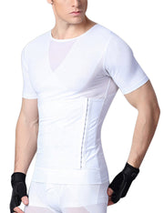 Smooth Silhouette White Strengthen Abdomen Shapewear Male Crossover