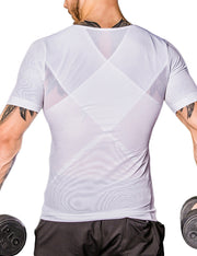 Smooth Silhouette White Strengthen Abdomen Shapewear Male Crossover