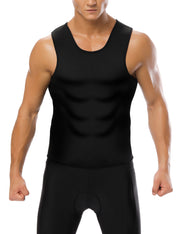 Ultra Black Large Size Mens Neoprene Vest Shapewear Enhancer