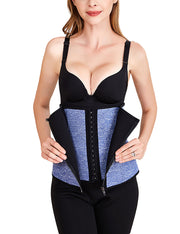 Flawlessly Double Closure Big Light Blue Neoprene Waist Cincher
