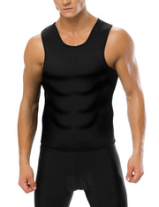 Ultra Black Large Size Mens Neoprene Vest Shapewear Enhancer