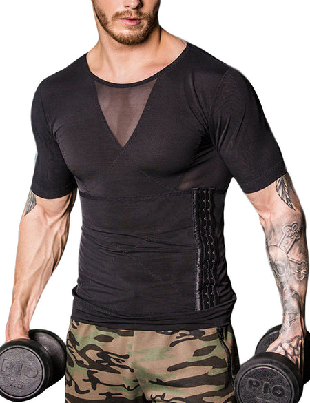 Cross Stomach Trimmer Black Top Shaper Pull Back Distinctive Look
