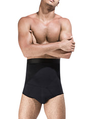 Ultra Hot Black Mens High Waist Booty Shaper Not Roll Sleek Curves