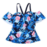 Ruffles Two Piece Swimwear Crossover Plus Size Stunning Style