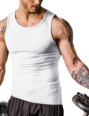 Fitness White Seamless Belly Slimming Vest Male Light Control
