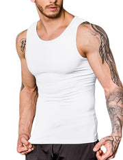 Fitness White Seamless Belly Slimming Vest Male Light Control