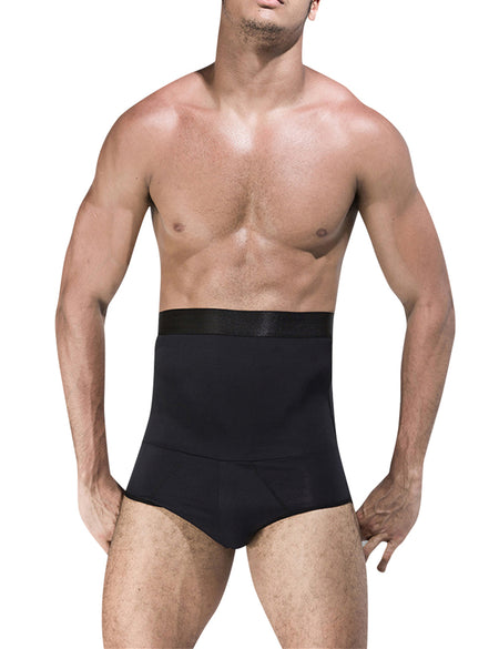 Ultra Hot Black Mens High Waist Booty Shaper Not Roll Sleek Curves