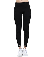 Elegance Black Back Pocket Gym Legging Mesh Stitching For Camping