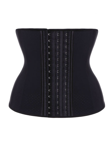 Compression Silhouette Latex Waist Black Cincher Hole Punch Plus Slim