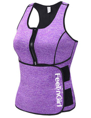 Everyday Shaping Zipper Dark Purple Neoprene Shaper Velcro Closure Plus Size