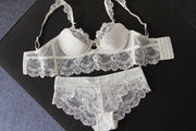 Varsbaby New Europe and sexy lace thin cup bra set underwear for women B C Cup