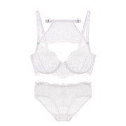 Varsbaby Sexy Flower Lace Slim Soft cup women Halter bra Sets