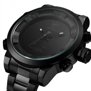 Luxury Leather Package Digital Gulper Shark Sport Watch Waterproof Dual Movement LED Calendar Alarm Quartz Men Watches/SH360-364