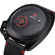 Luxury Leather Box Tawny Shark Sport Watch Brand Auto Date Display Left Button Leather Strap Men Military Wristwatch /SH446-451
