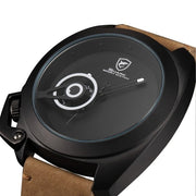 Luxury Leather Box Tawny Shark Sport Watch Brand Auto Date Display Left Button Leather Strap Men Military Wristwatch /SH446-451