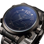 Luxury Package Leather Box SHARK Sport Watch Calendar LCD Alarm Steel Band Relogio Quartz Men Digital Military Watches/SH340-344
