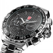 Luxury Leather Box Blacknose Shark Sport Watch Stainless Steel Band Auto Date Day Waterproof Men Quartz Wrist Watches /SH379-383