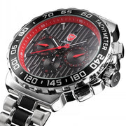Luxury Leather Box Blacknose Shark Sport Watch Stainless Steel Band Auto Date Day Waterproof Men Quartz Wrist Watches /SH379-383