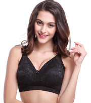 Varsbaby Hot sale thin cup breathable natural simplicity of style comfort bra wire free lace full cup underwear