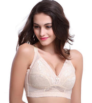 Varsbaby Hot sale thin cup breathable natural simplicity of style comfort bra wire free lace full cup underwear