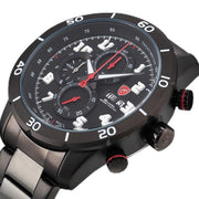 Luxury Leather Box Gummy Shark Sport Watch Mens Date Day Calendar Stopwatch Quartz Steel Waterproof Relogio Masculino /SH310-312