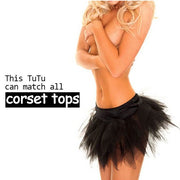 Women Sexy Burlesque Overbust Corset Bustier Top With Mini TuTu Skirt Fancy Dresses Costume Sexy Gothic Corsets Dress