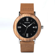 BOBO BIRD WO28 2017 Newest Ladies Wooden Watch Calendar Date Gems Imitate Diamond Fashion Quartz Watches for Women Wood Box XFCS