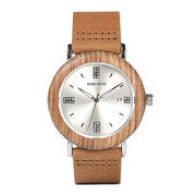 BOBO BIRD WO28 2017 Newest Ladies Wooden Watch Calendar Date Gems Imitate Diamond Fashion Quartz Watches for Women Wood Box XFCS