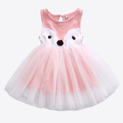 Girl Cartoon Sleeveless Dress Cute Toddler Kids Baby Foxes Dress Girls Party Princess Pageant Dresses