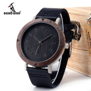 BOBO BIRD WK05 Mens Watch Rome Number Dial Face Soft Leather Band Japan Quartz 2035 Wristwatch Drop Shipping Accept OEM Relogio