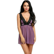 Avidlove Sexy Lingerie Hot Dress Babydoll Sleepwear Women Sexy Hollow Out Sleepwear Night Dress Plus Size Lingerie + G-String