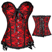 X Sexy Women steampunk clothing gothic Plus Size Corsets Lace Up boned Overbust Bustier Waist Cincher Body shaper corselet S-6XL - So Much On Sale!