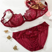 Varsbaby Women Sexy Transparent Lace Big Size Thin Section Bra Sets  A  B C D Cup