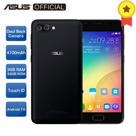 ASUS ZenFone 4 max Pegasus 4A ZB500TL Quad Core MT6737 Daul Back Camera 13MP+8MP Cellphone Android 7.0 3GB RAM 32GB ROM 4100mAh