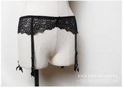 Varsbaby New classic black and white lace garters sexy underwear