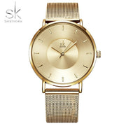 Shengke Fashion Black Women Watches 2017 High Quality Ultra thin Quartz Watch Woman Elegant Dress Ladies Watch Montre Femme SK