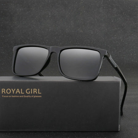 ROYAL GIRL Polarized Fashion Men Polarized Sunglasses Men Driving Mirror Coating Points Eyewear Male With Case MS002