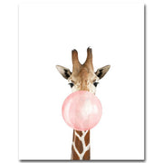 Nordic Style Giraffe Zebra Animal Posters and Prints Canvas Art Painting Wall Art Nursery Decorative Picture Kids Decoration