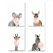 Nordic Style Giraffe Zebra Animal Posters and Prints Canvas Art Painting Wall Art Nursery Decorative Picture Kids Decoration