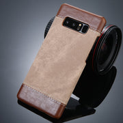 USLION Retro Denim Cloth Grain Skin Phone Case For Samsung Galaxy Note 8 PU Leather + PC Back Cover Cases For Samsung S8 S8 Plus